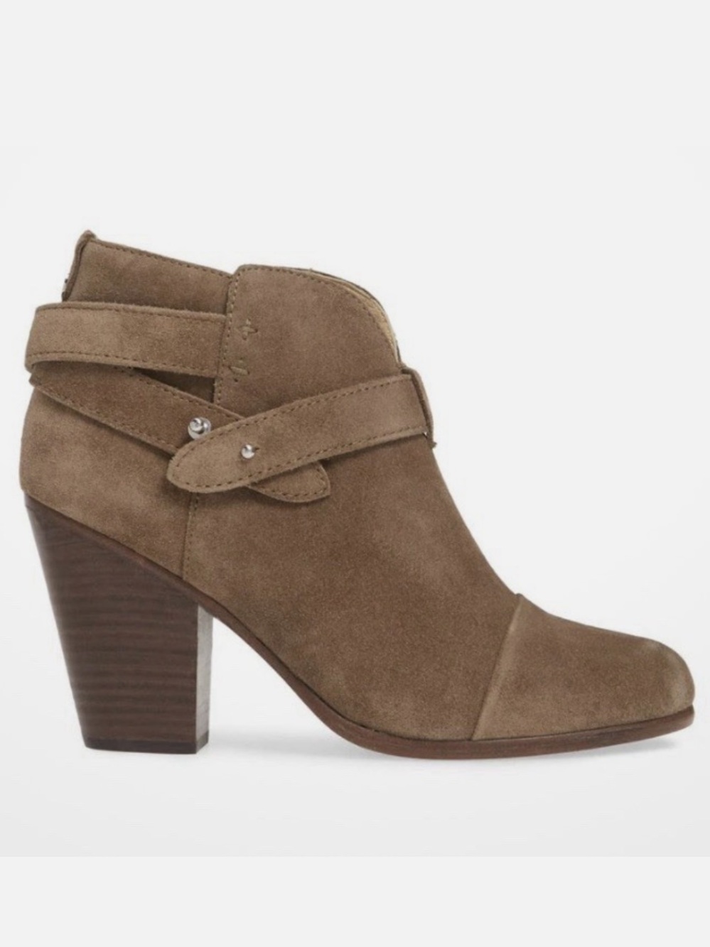 Rag & Bone Harrow Taupe Suede Ankle Bootie - Size 38.5 (8.5)
